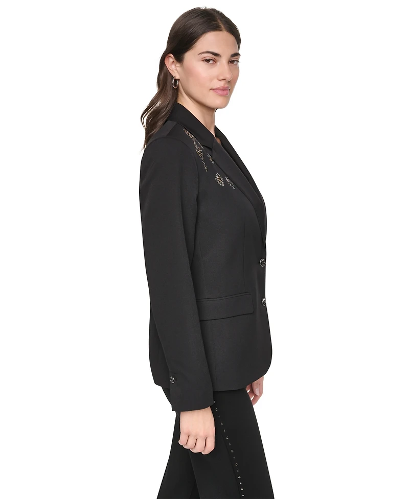 Dkny Women's Collared & Two-Button Jacket