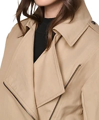 Dkny Women's Collared Zip-Front Utility Jacket