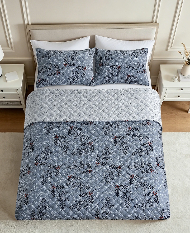 Lenox Festive Botanical 2-Piece Quilt Set, Twin