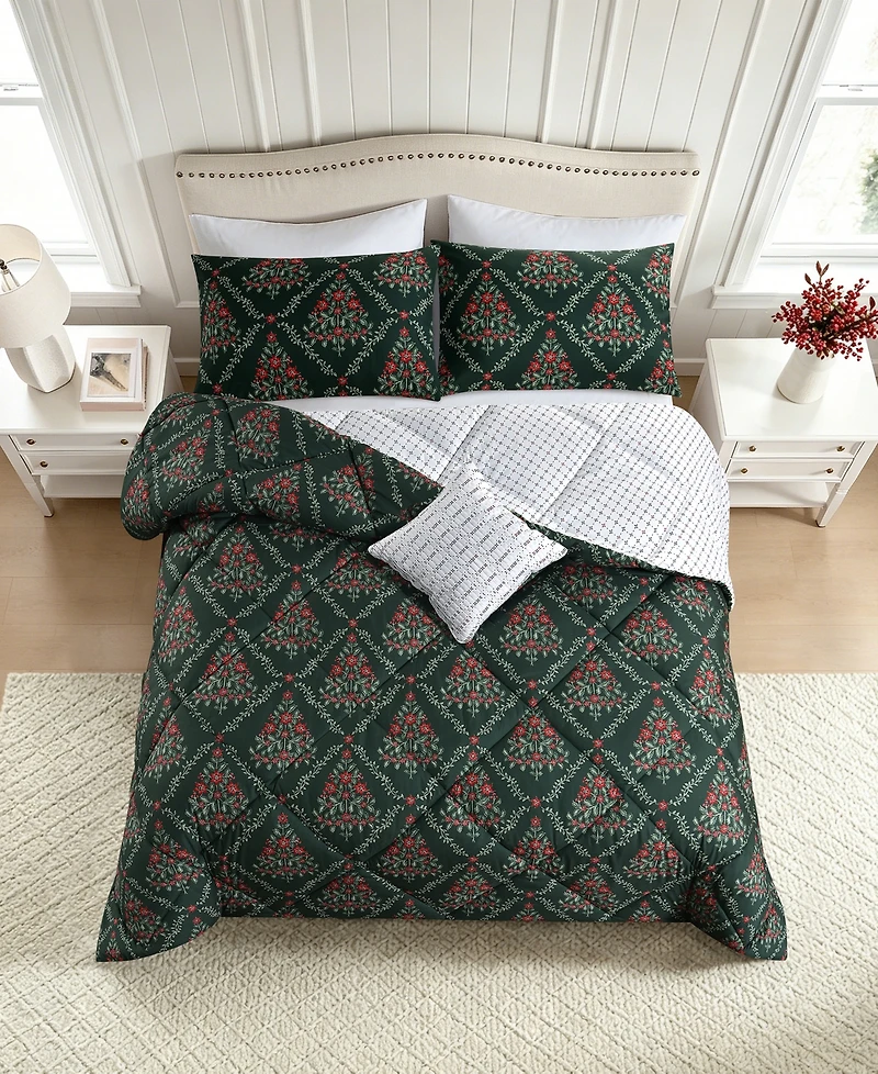 Lenox Holly Tree 4-Piece Comforter Set, King