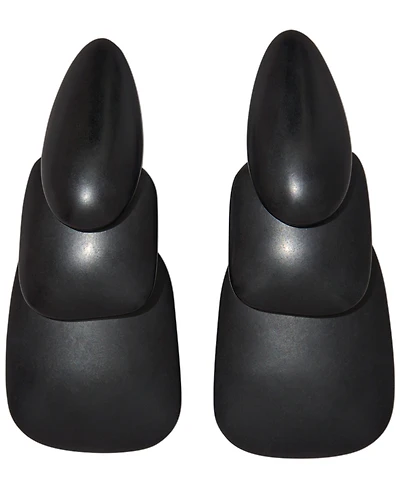 Donna Karan New York Black-Tone Resin Linear Drop Earrings