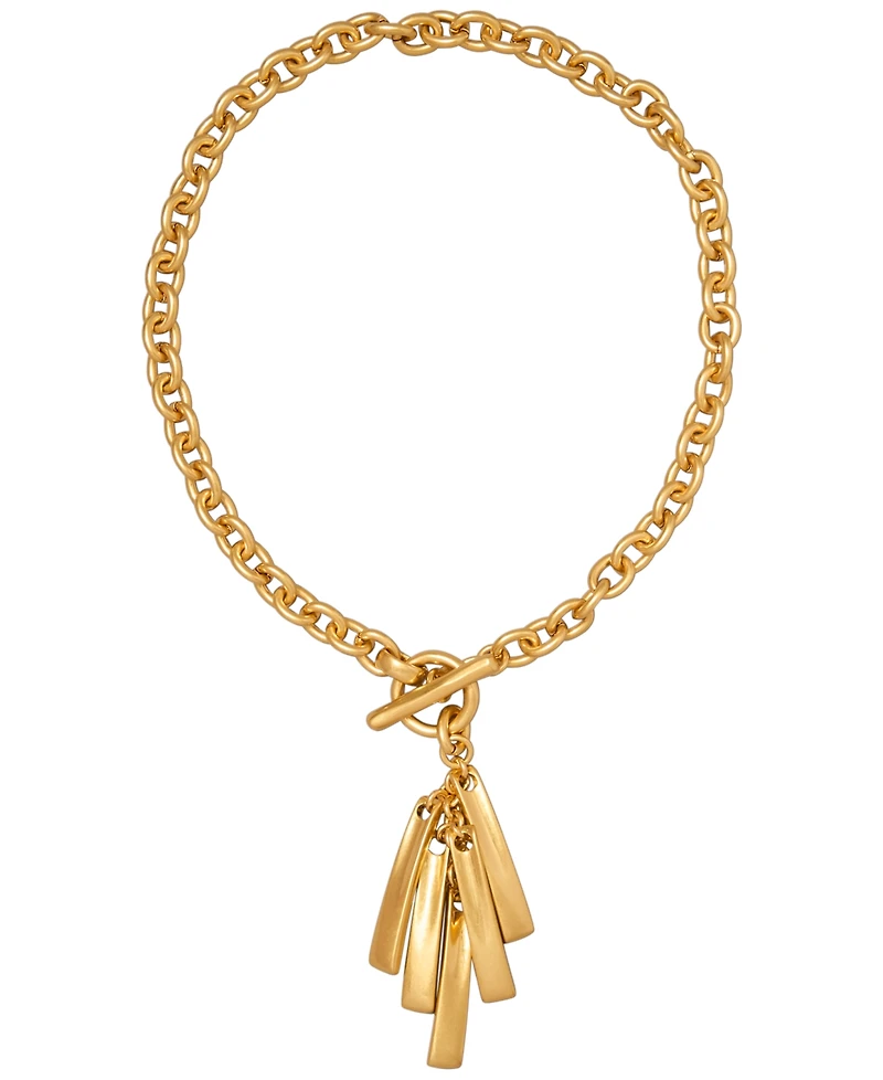 Donna Karan New York Gold-Tone Movement Pendant Necklace