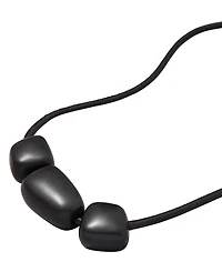 Donna Karan New York Black-Tone Matte Beaded Resin Frontal Necklace