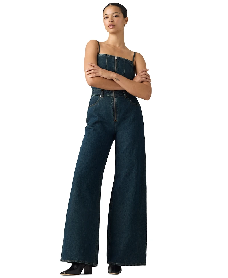 Levi's Women's Seamed Wide-Leg Denim Jumpsuit