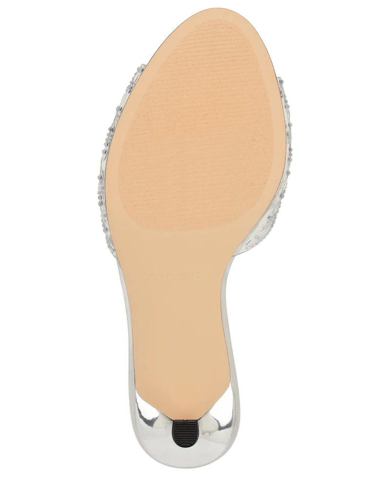 Nine West Women's Mazzy Embellished Slip-On Dress Sandals