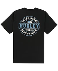 Hurley Men's Camp Artwork At Center Back Crewneck T-Shirt