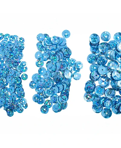 John Bead 700ct 6/8/10mm Round Plastic Assorted Sequins Hologram Craft Supplies