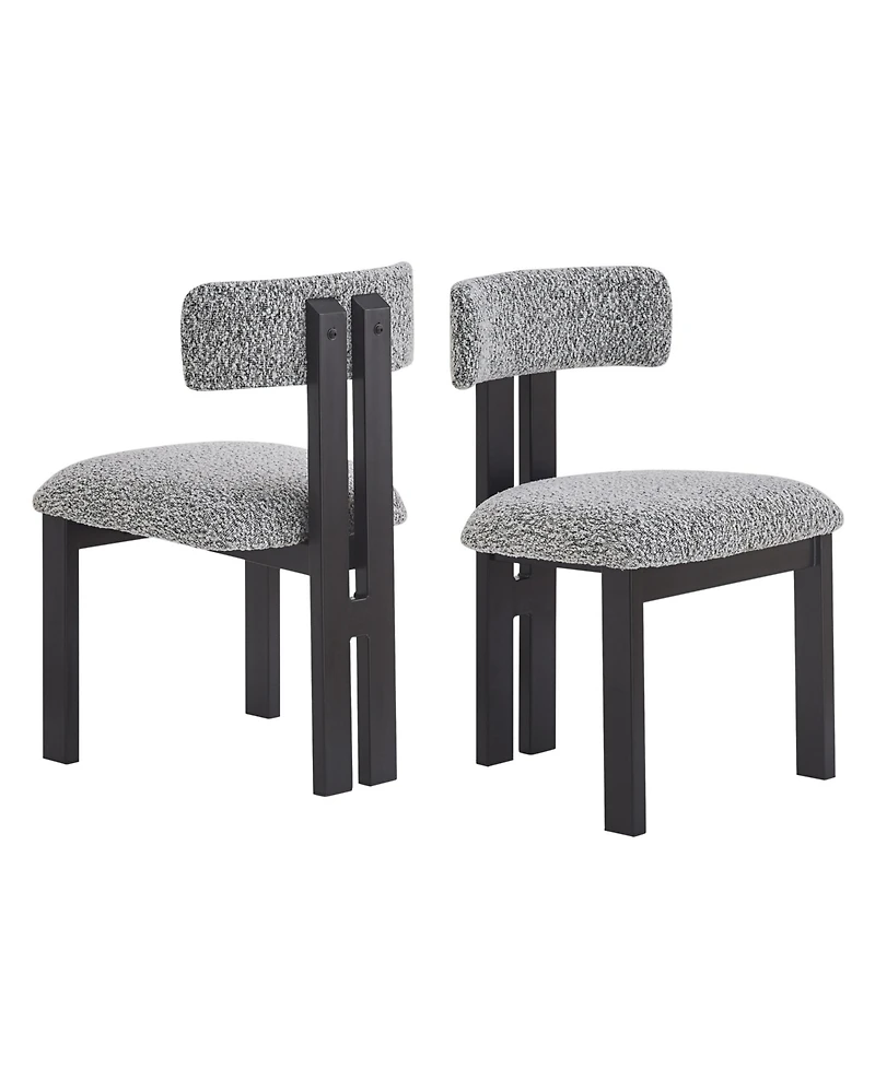 Boyel Living 3-Piece Round Dining Set, Upholstered Chairs with Metal Legs, Modern Kitchen Table for 2