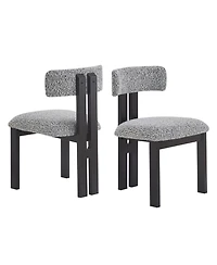 Boyel Living 3-Piece Round Dining Set, Upholstered Chairs with Metal Legs, Modern Kitchen Table for 2