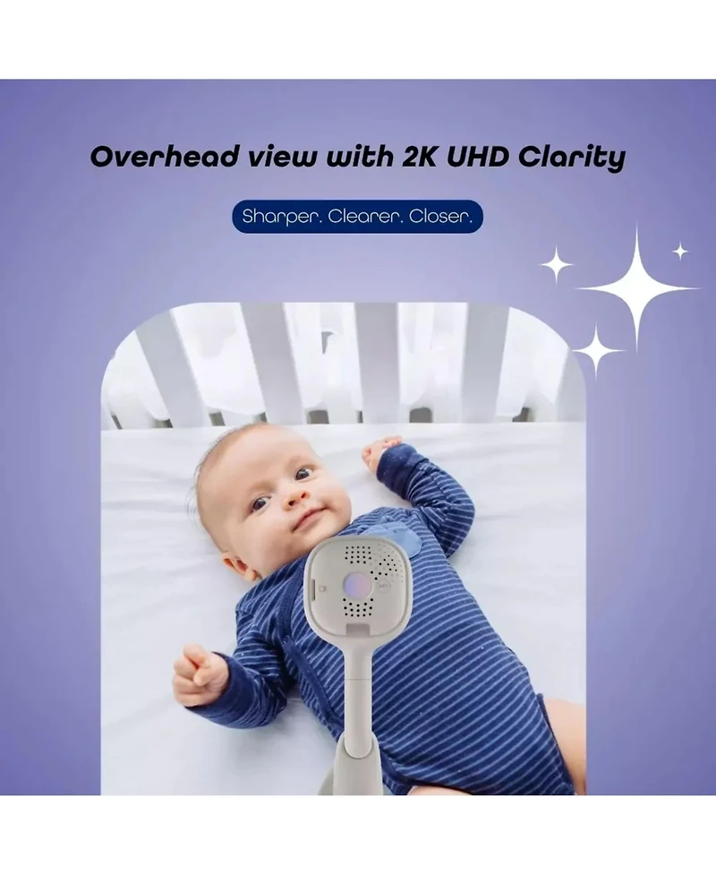 Hubble Connected GoBaby Ai Cam 2K Uhd Baby Smart Monitor with Ehanced Features