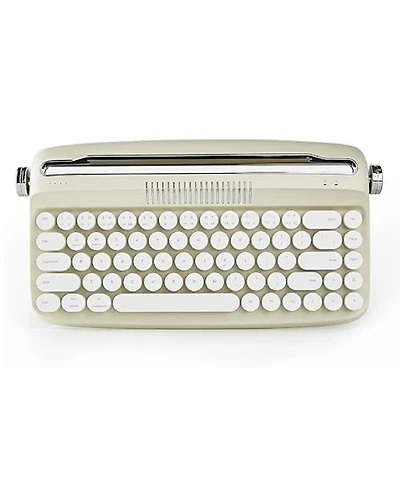 Lamicall Retro Round Keycap Tri-Mode Typewriter Style Keyboard