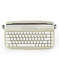 Lamicall Retro Round Keycap Tri-Mode Typewriter Style Keyboard