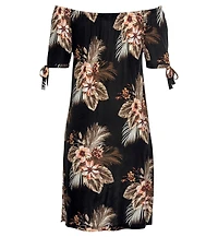 Lascana Women's Off Shoulder Tropical Print Dress