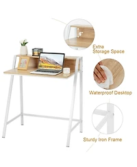 Gouun 2 Tier Computer Desk Pc Laptop Table Study Writing Home Office Workstation New