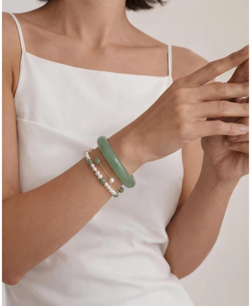 Olivia — Jade pearl bracelet