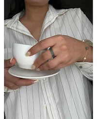 Gale — Cyan square jade ring