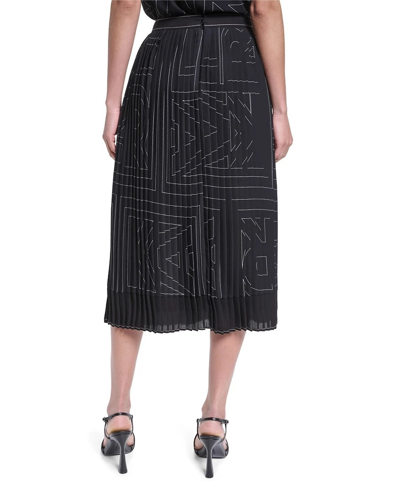 Karl Lagerfeld Paris Women's Pleated Midi Skirt