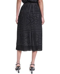 Karl Lagerfeld Paris Women's Pleated Midi Skirt