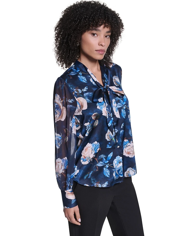 Karl Lagerfeld Paris Women's Long-Sleeve Blouse