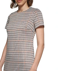 Calvin Klein Women's Jacquard Ponte Shift Dress