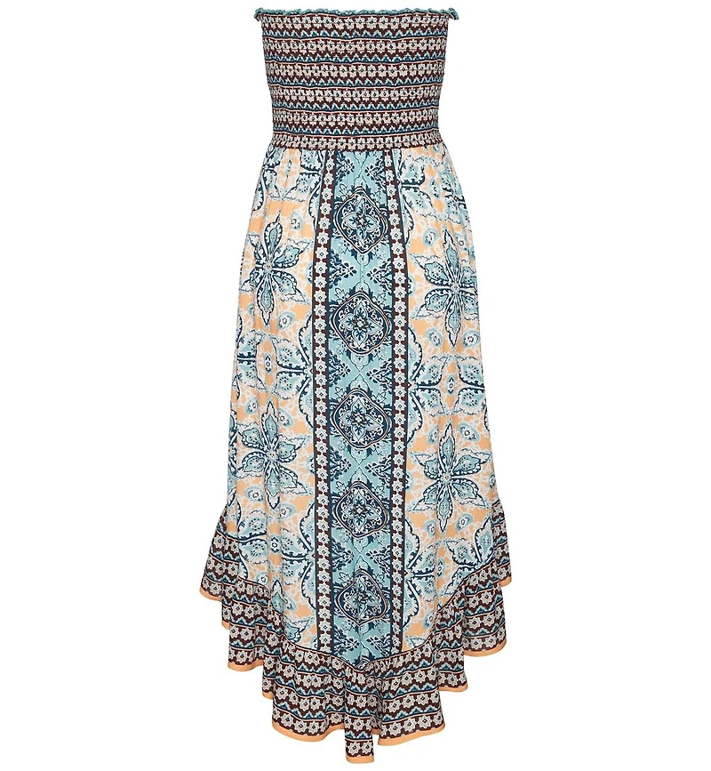 Lascana Women's Smocked Bodice Printed Dress