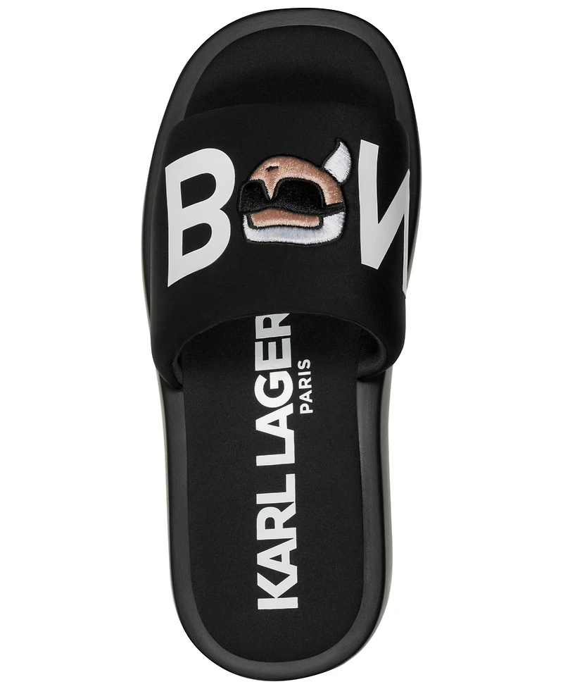 Karl Lagerfeld Paris Women's Opal Bonjour Platform Slide Sandals