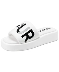 Karl Lagerfeld Paris Women's Opal Bonjour Platform Slide Sandals