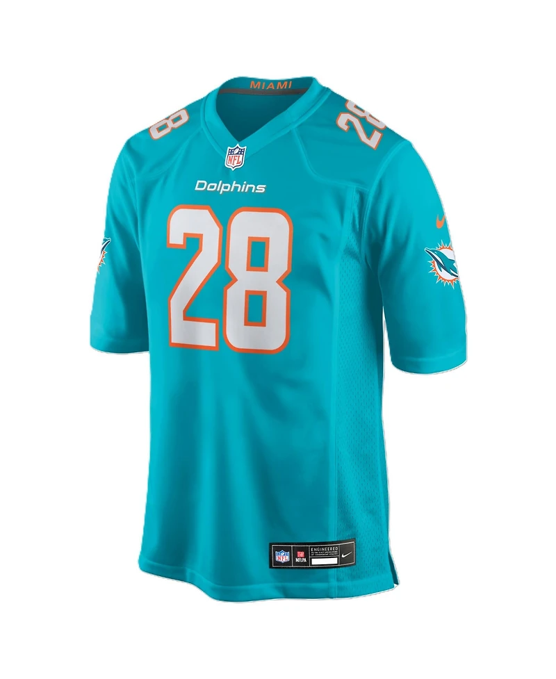 Nike Men's Devon Achane Aqua Miami Dolphins Player Game Jersey