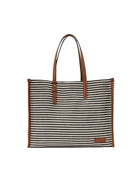 Reiss Women's Sacha Stripe Canvas Tote Bag
