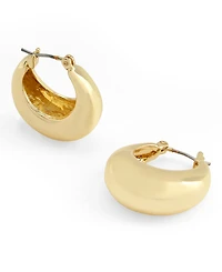 Robert Lee Morris Soho Silver Chubby Huggie Earrings