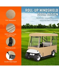 Vevor 4 Passenger Driving Enclosure Golf Cart Cover Fits 2+2 Seats Golf Carts