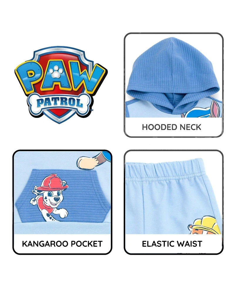 Paw Patrol Toddler Boys' 2-Piece (2T- 4T)Hooded Tee and Shorts Set