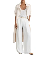 Reiss Petite Deena Side-Split Wide-Leg Trousers