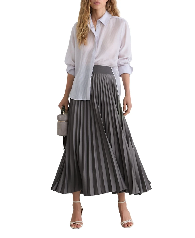 Reiss Women's Seren Pleated A-Line Midi Skirt