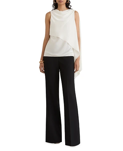 Reiss Women's Nyra Sleeveless High-Cowl Neck Draped Silk-Blend Top