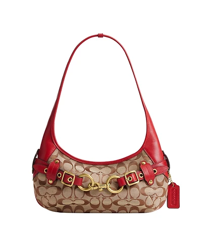 Coach Belted Ergo Signature Jacquard Small Shoulder Handbag 26