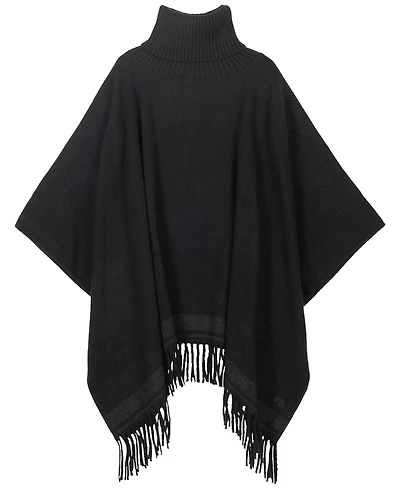 Lauren Ralph Woven Knit Collar Ruana