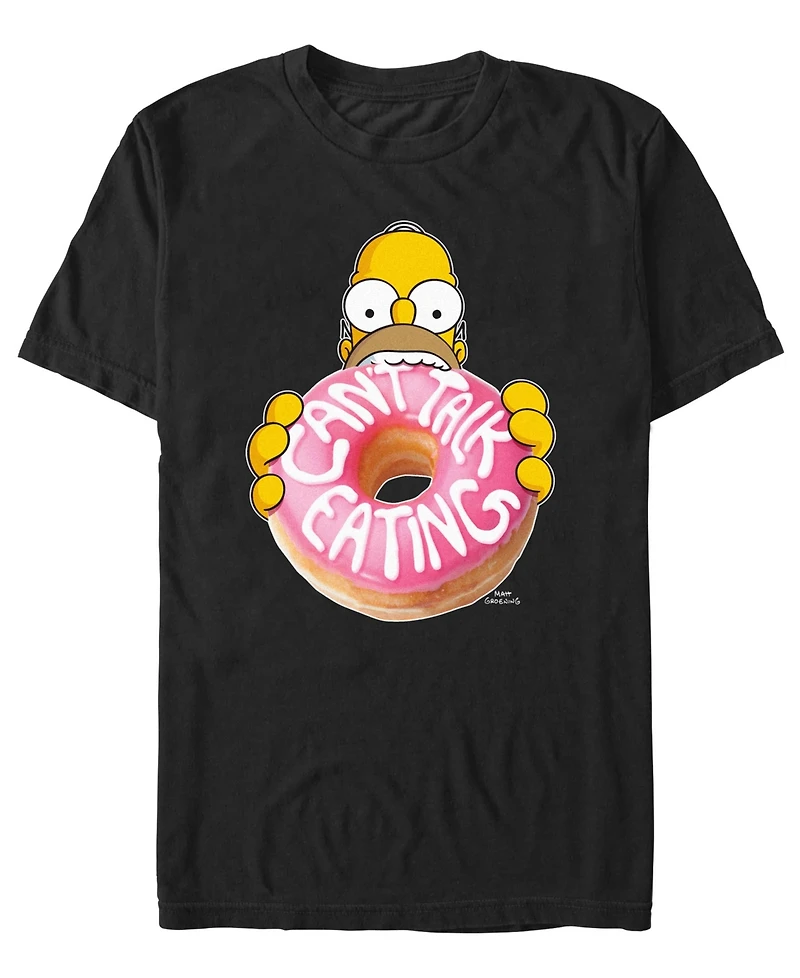 Fifth Sun Men's The Simpsons Can'T Talk Eating T-Shirt