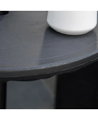 Outsunny 20" Umbrella Table Tray, Easy to Install Table-Top, Round Portable for Swimming Pool, Beach, Patio, Deck, Garden, Black