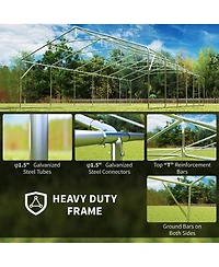 Outsunny 20' x 40' Heavy-duty Large Wedding Tent with Sidewalls,
