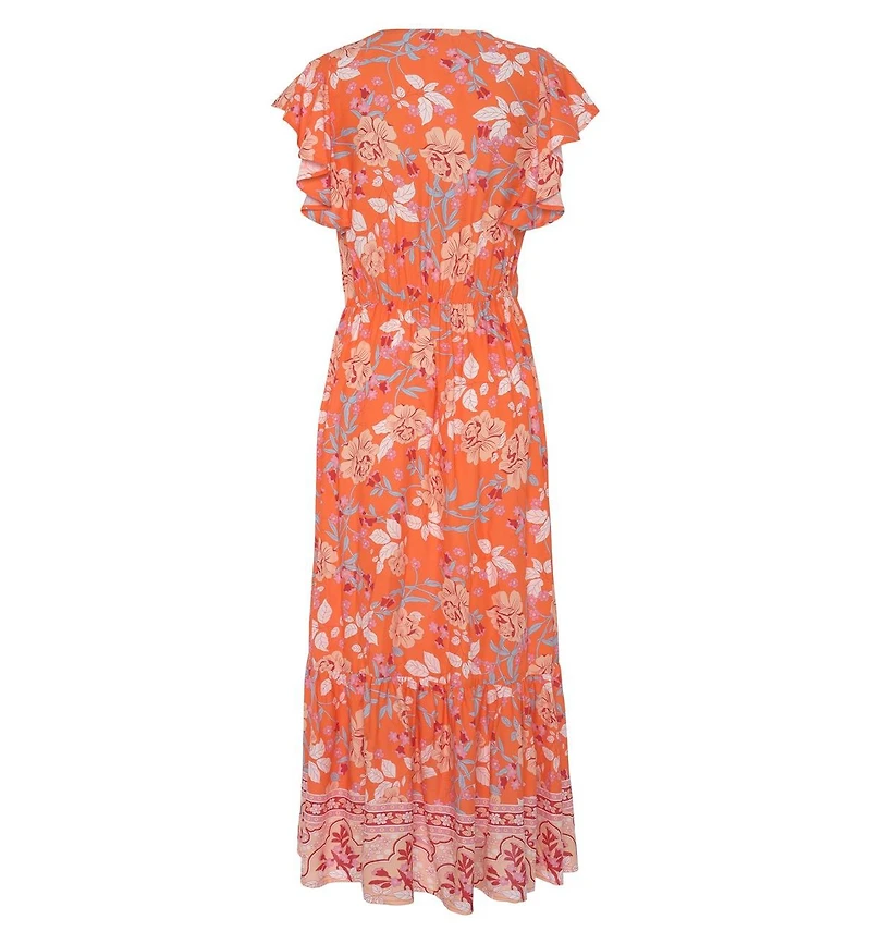 Lascana Women's Floral V-Neck Maxi Dress
