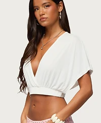 Edikted Women's Candela V Neck Crop Top