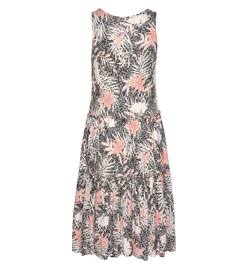 Lascana Women's Mix Print Tiered Dress