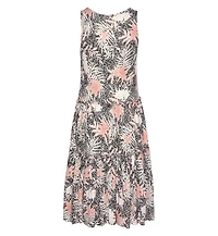 Lascana Women's Mix Print Tiered Dress