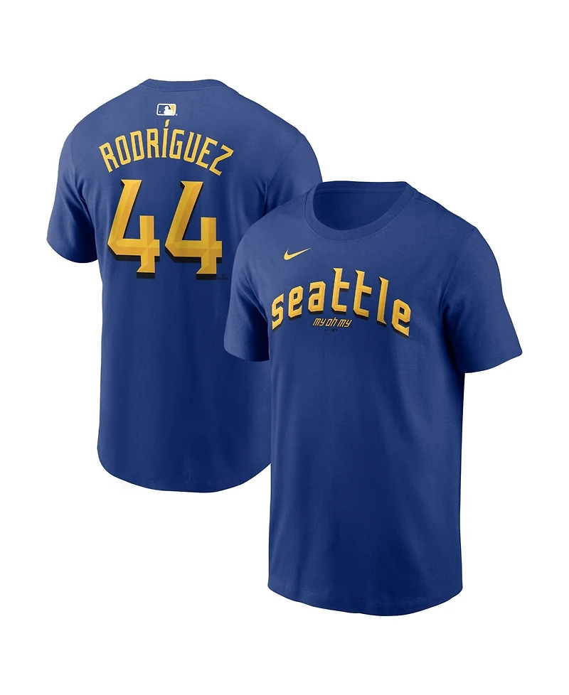 Nike Men's Julio Rodriguez Royal Seattle Mariners City Connect Name & Number T-Shirt