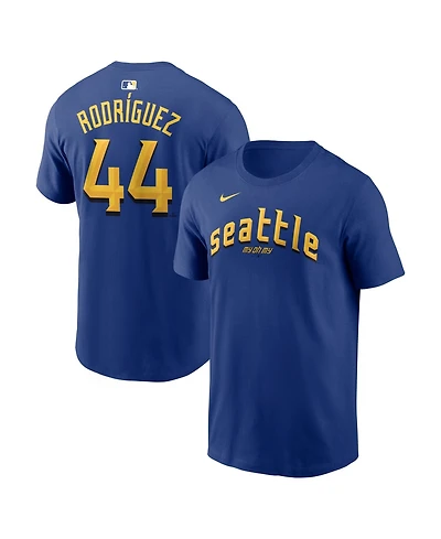 Nike Men's Julio Rodriguez Royal Seattle Mariners City Connect Name & Number T-Shirt