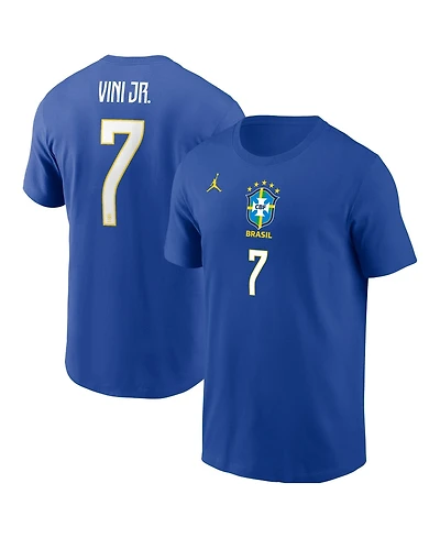 Jordan Men's Vini Jr. Royal Brazil National Team Name & Number T-Shirt