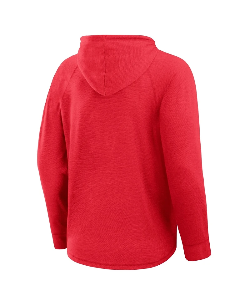 Darius Rucker Collection By Fanatics Men's Red Philadelphia Phillies Raglan Hooded Long Sleeve T-Shirt
