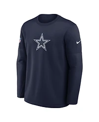 Nike Men's Navy Dallas Cowboys Sideline Coaches Midweight Therma-fit Sweatshirt