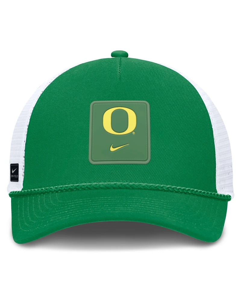 Nike Men's and Women's Green Oregon Ducks 2026 On-Field Gameday Rope Trucker Adjustable Hat